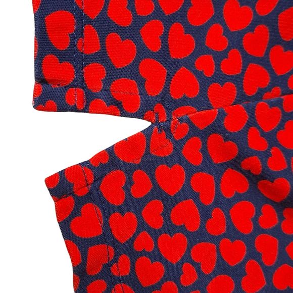 Womens Lands’ End short sleeve polo shirt blue Red Hearts Pima Cotton XL - Picture 5 of 5